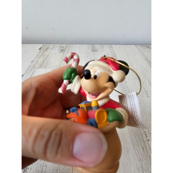 Vintage Mickey mouse Santa toy bag ornament Xmas tree Park - Picture 2 of 8